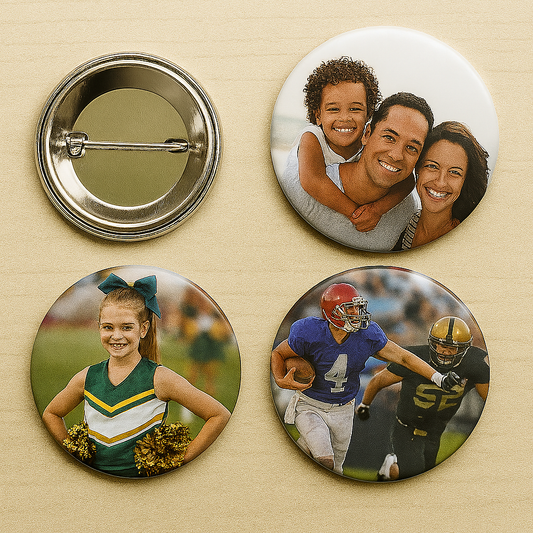 3" Custom Photo Buttons